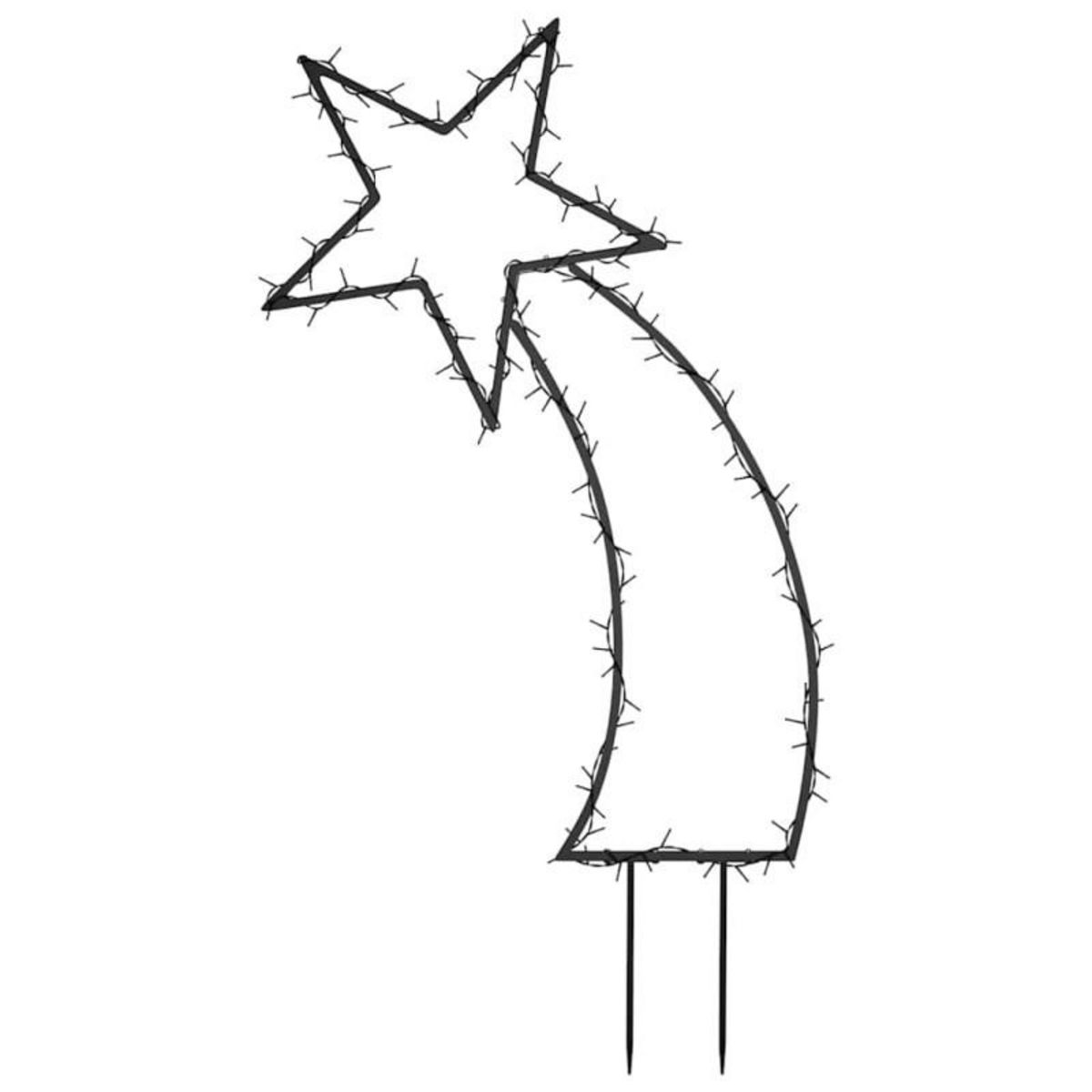 VIDAXL Décoration lumineuse météore de Noël avec piquets 115 LED 89 cm