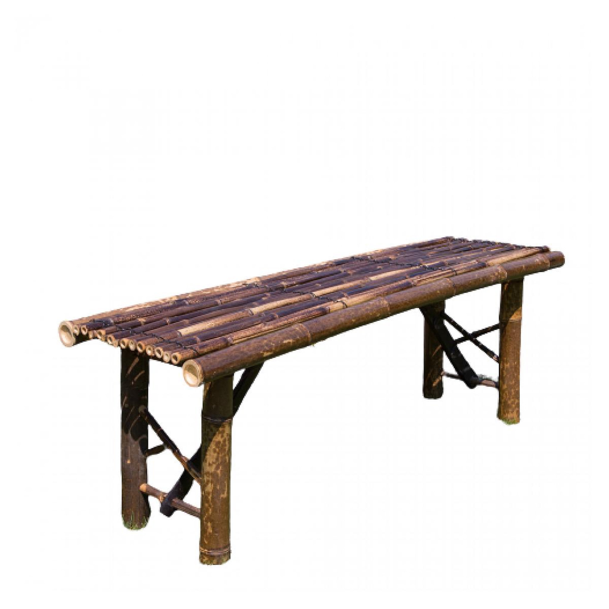 Voir la diapositive 1 : HomeStyle4U Banc de Jardin Extérieur en Bambou Naturel - Élégance et Confort