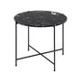 Voir la diapositive 2 : LISA DESIGN Ezaro - table basse ronde - 52 cm - plateau en marbre - pieds en acier