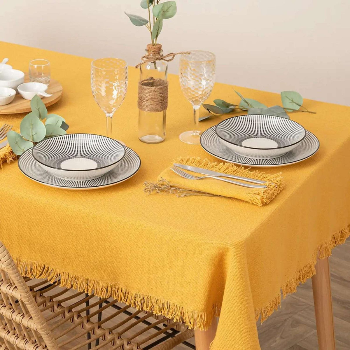 ATMOSPHERA Nappe à franges - 100% coton
