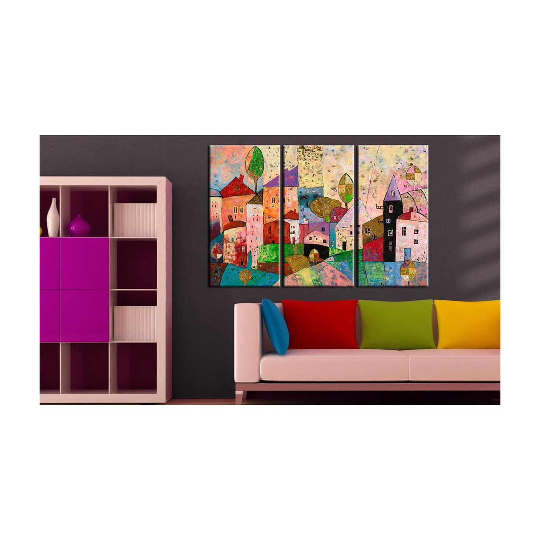 Voir la diapositive 2 : Paris Prix Tableau imprimé  picturesque small town