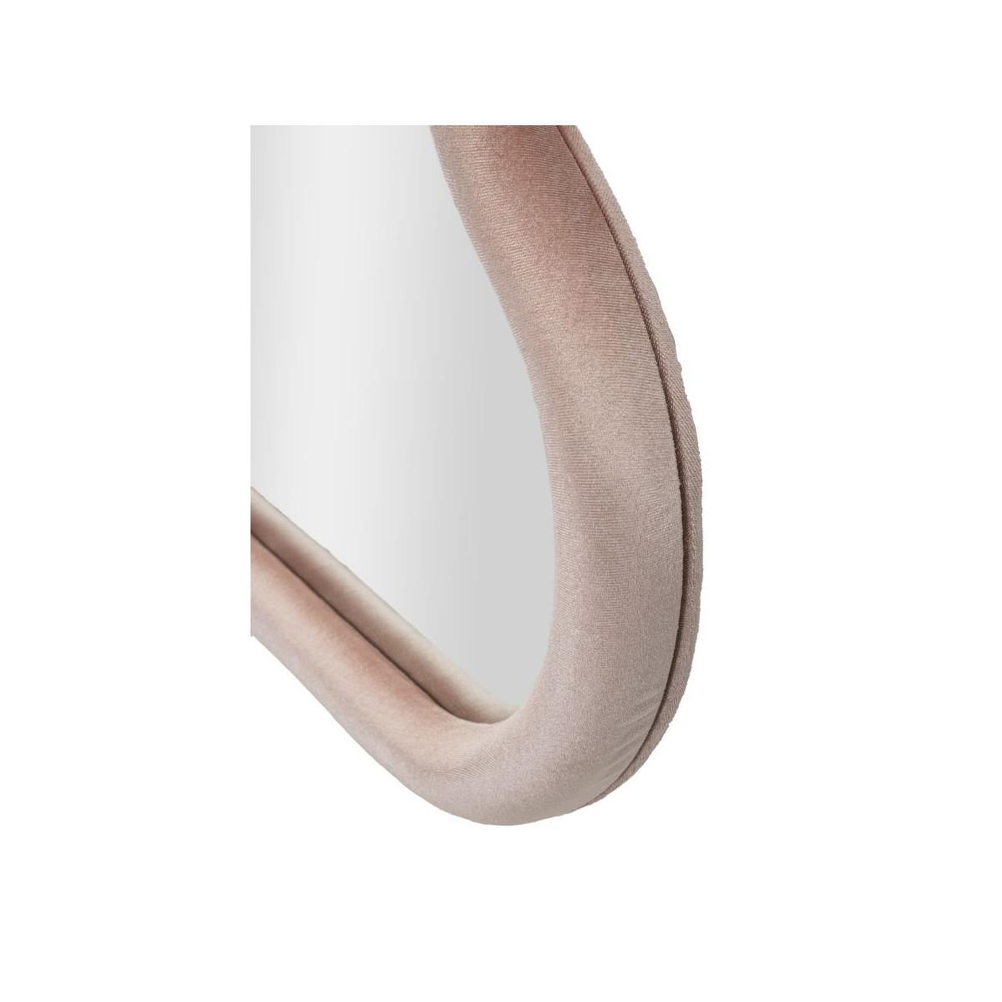 Voir la diapositive 3 : Paris Prix Miroir mural en velours  cloud  90cm rose