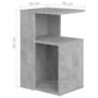 Voir la diapositive 6 : VIDAXL Table d'appoint Gris beton 36x30x56 cm Bois d'ingenierie