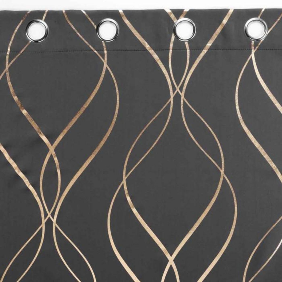 Paris Prix Rideau Occultant  Élise  135x240cm Anthracite & Or