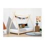 Voir la diapositive 2 : BENLEMI Lit simple en bois NAKANA tipi 80x160cm