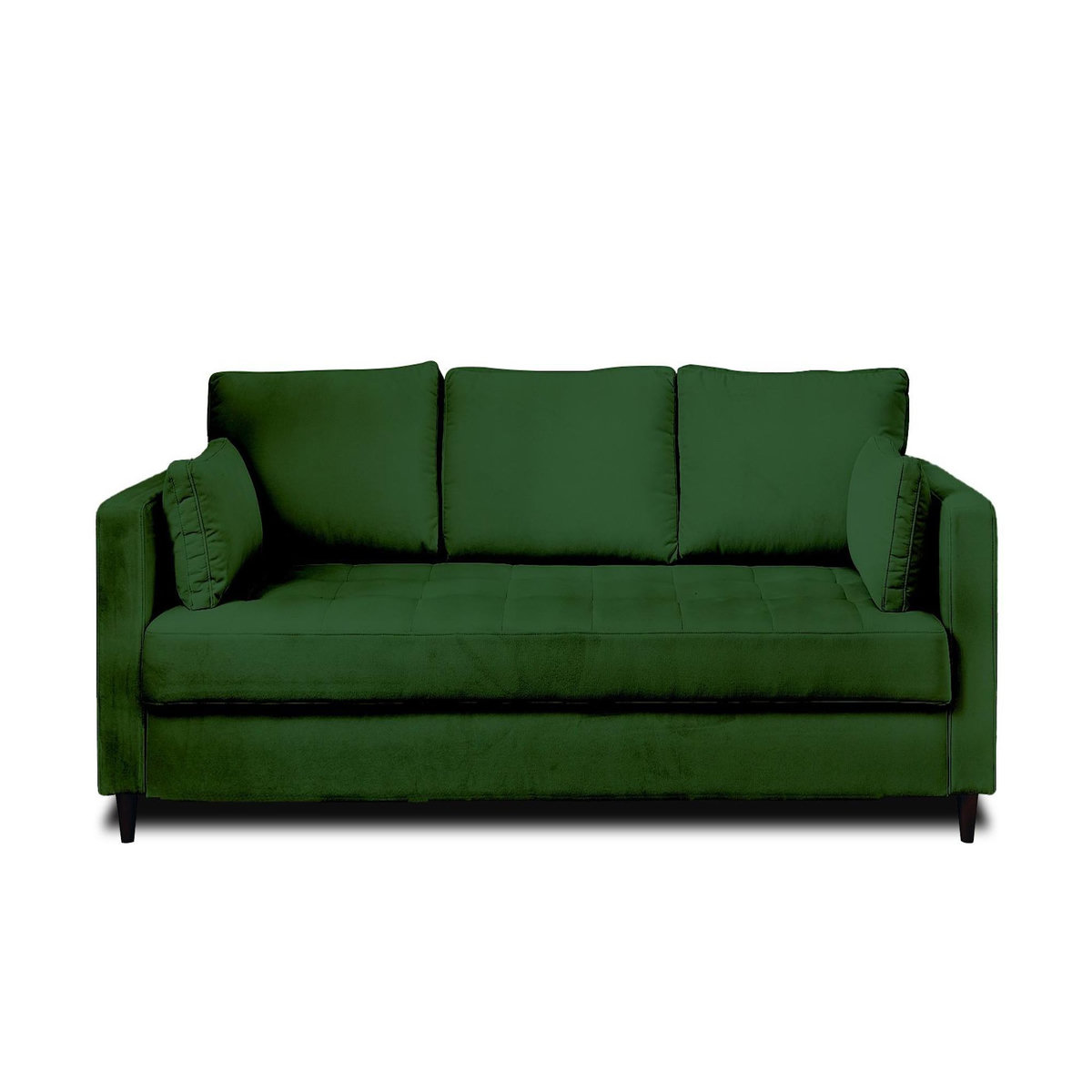 LISA DESIGN Anna - canapé droit 3 places convertible avec poche en velours
