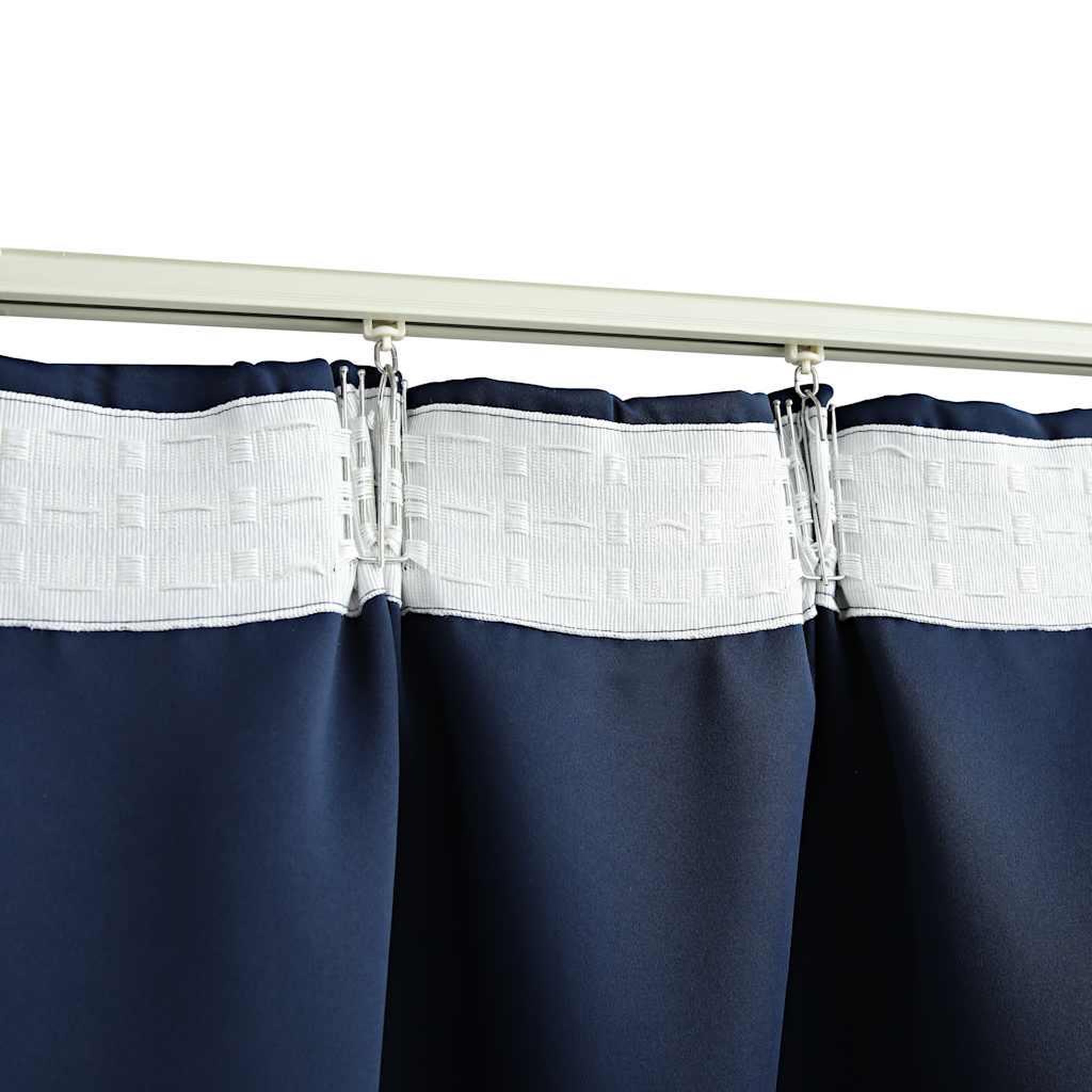 Voir la diapositive 4 : VIDAXL Rideaux occultants avec crochets 2 pcs Bleu 140x175 cm