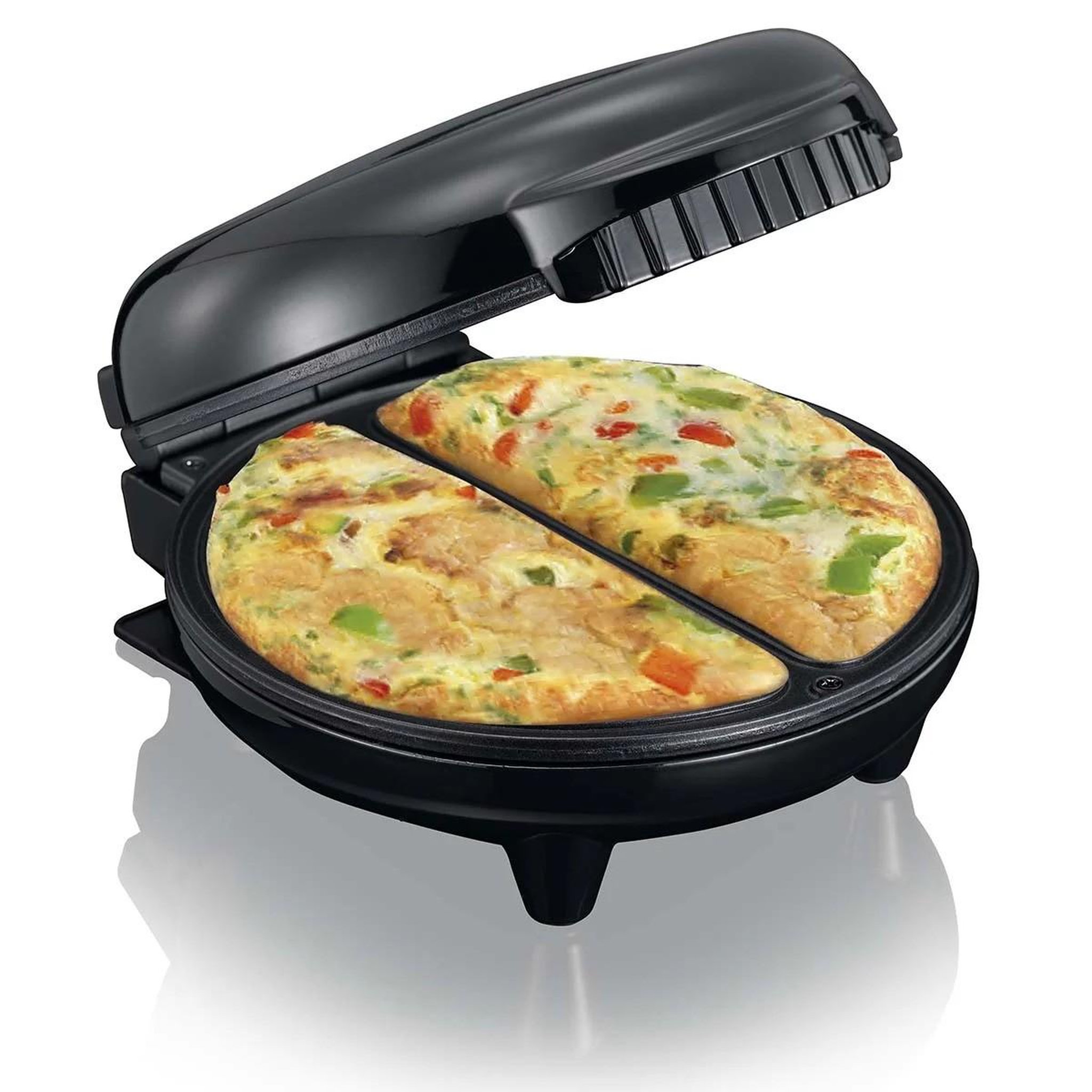 MELISSA Petit Appareil à Omelettes électrique 750W 2 omelettes simultanées Noir Cuisson Rapide Ideal Petit Dej Melissa