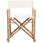 VIDAXL Chaise pliable 2 pcs Bambou et toile