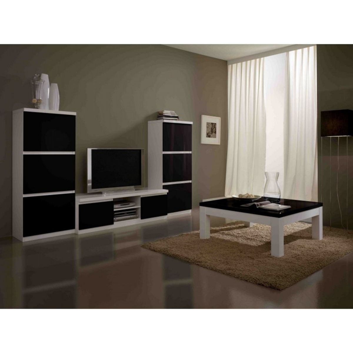 Meuble TV GENOVA L150cm bicolore