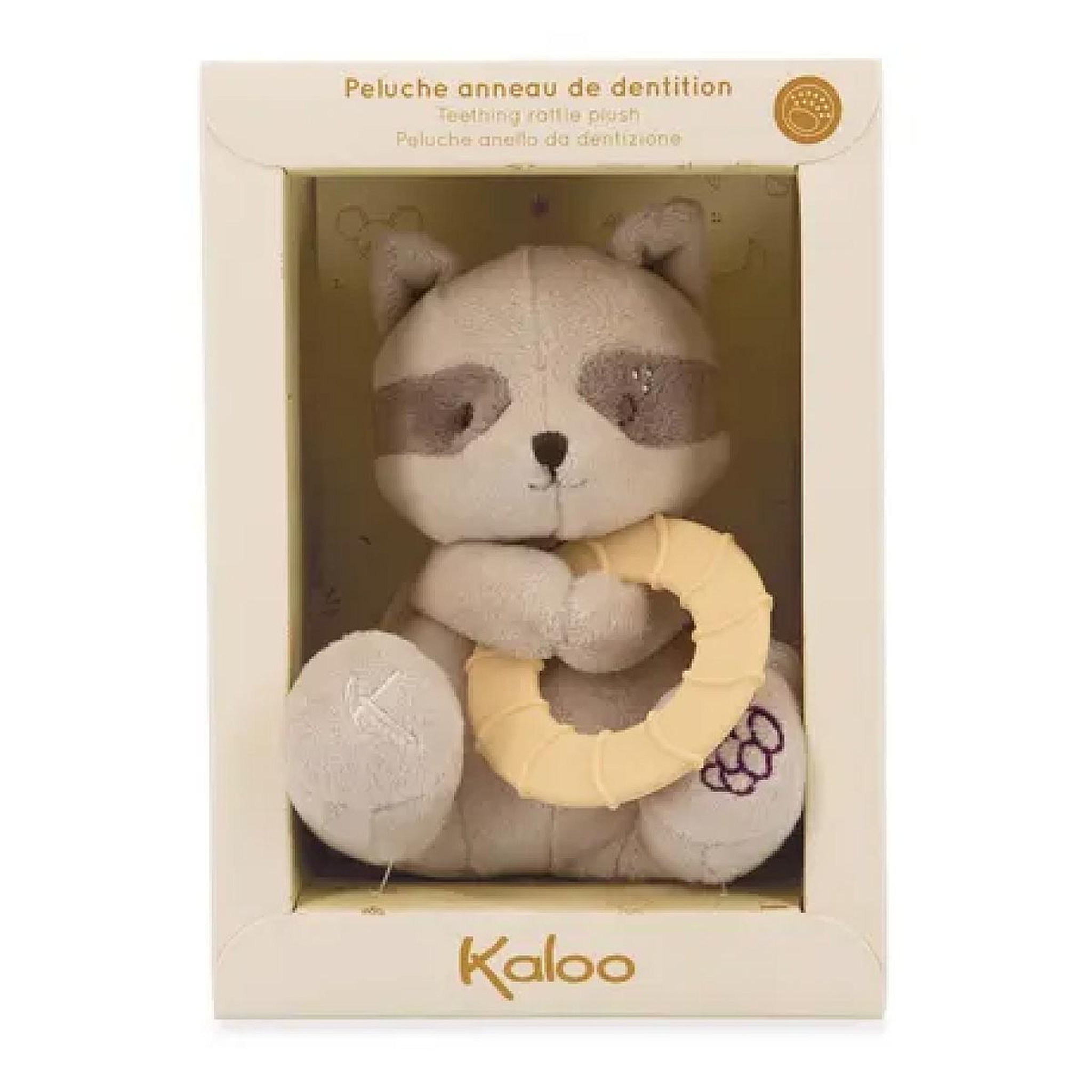 Voir la diapositive 2 : Kaloo Peluche Raton Laveur avec Anneau de Dentition Refrigerant