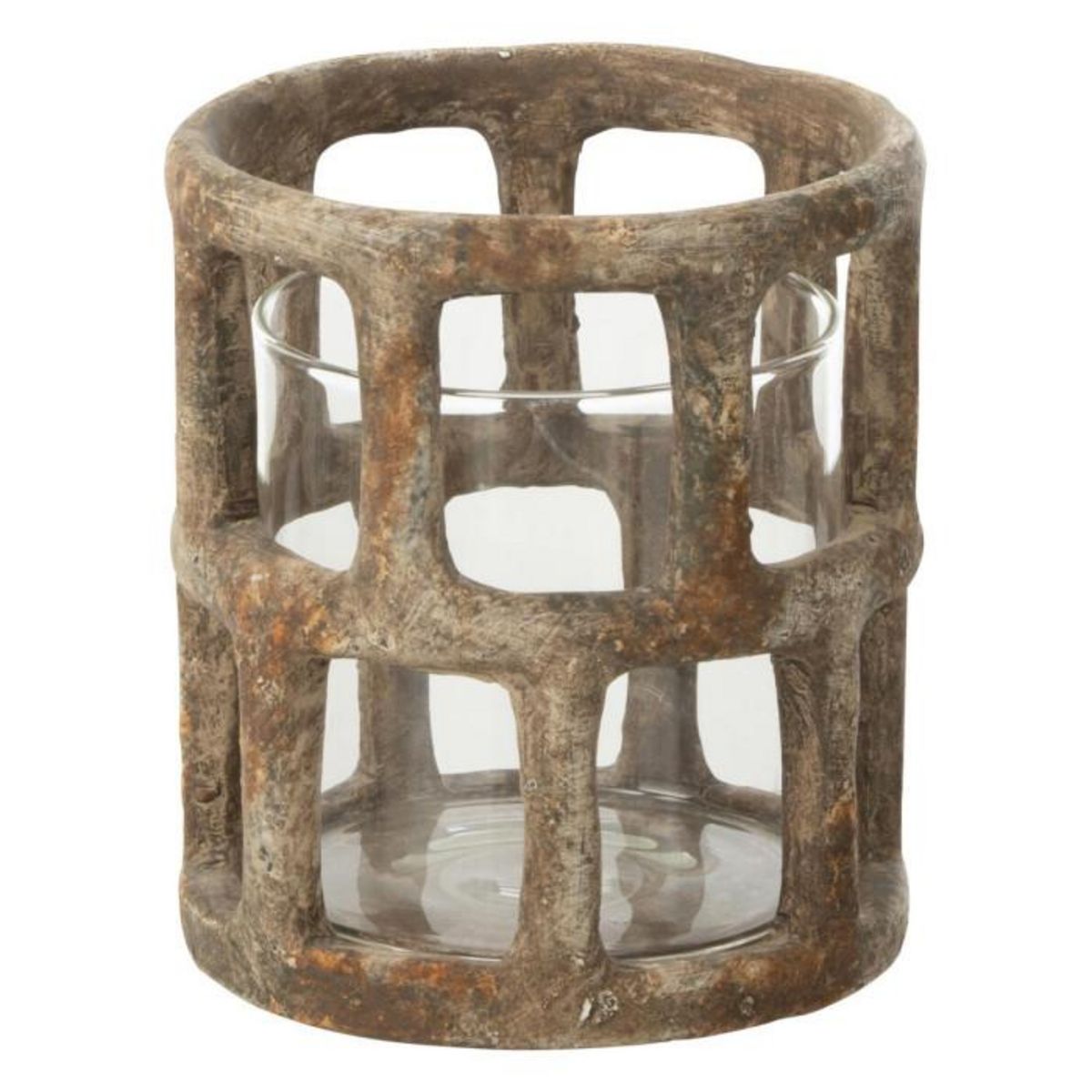 Paris Prix Photophore Antique en Résine  Creta  14cm Multicolore