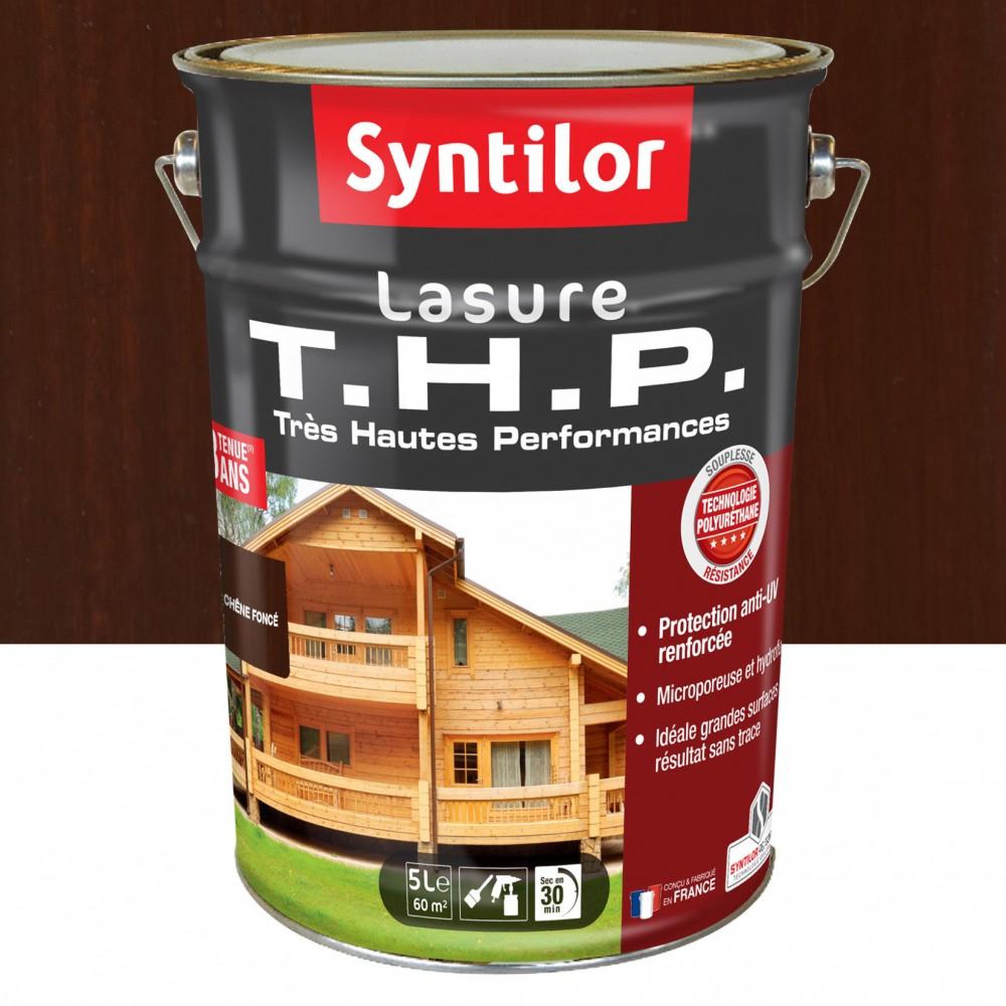 CENTRALE BRICO Lasure SYNTILOR Thp 8 ans chêne foncé satiné 5 l