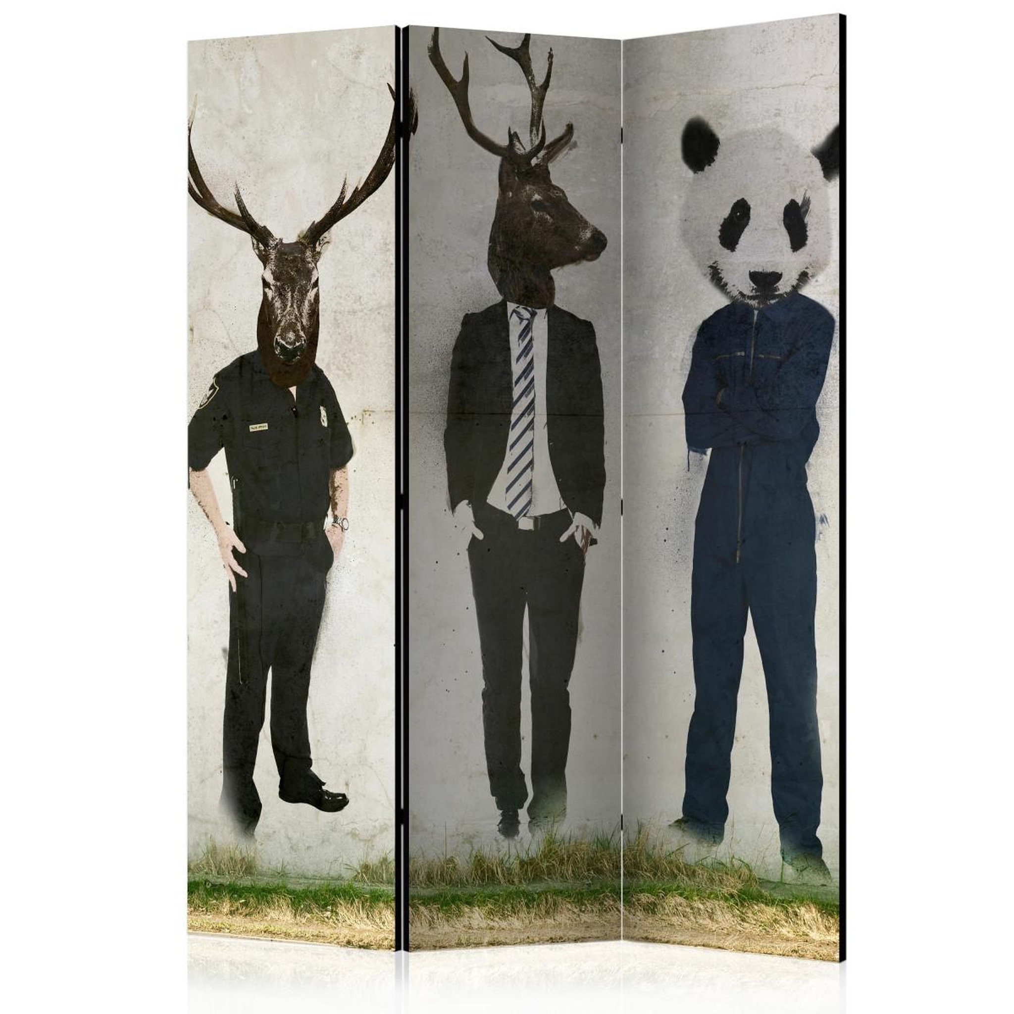 Paris Prix Paravent 3 volets  man or animal?  135x172cm