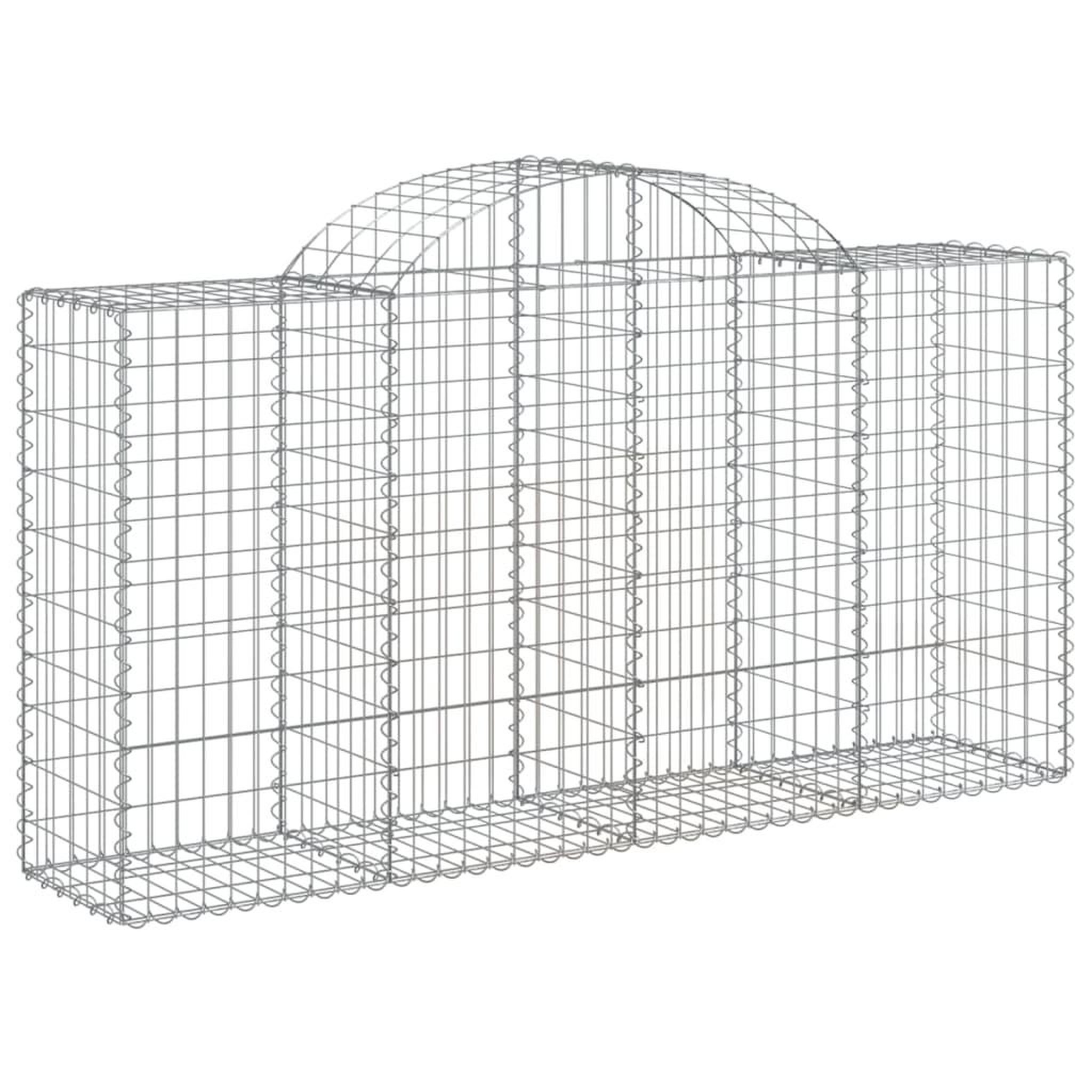 Voir la diapositive 3 : VIDAXL Paniers a gabions arques 9 pcs 200x50x100/120 cm fer galvanise