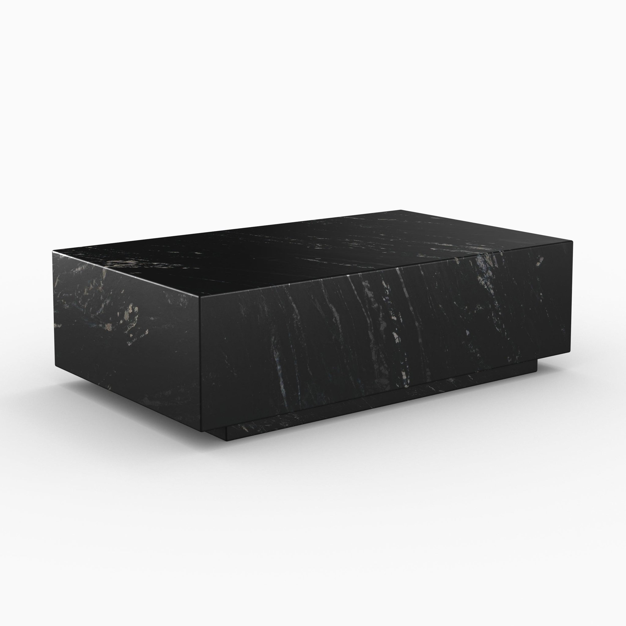 MAISON PAVANE Table basse rectangulaire en marbre noir-izaé