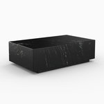 Rendez vous déco Table basse rectangulaire en marbre noir-Izaé