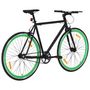 Voir la diapositive 3 : VIDAXL Vélo à pignon fixe noir et vert 700c 55 cm
