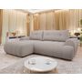 Voir la diapositive 1 : BEST MOBILIER Luzzio - canapé d'angle gauche 4 places convertible avec coffre en tissu texturé