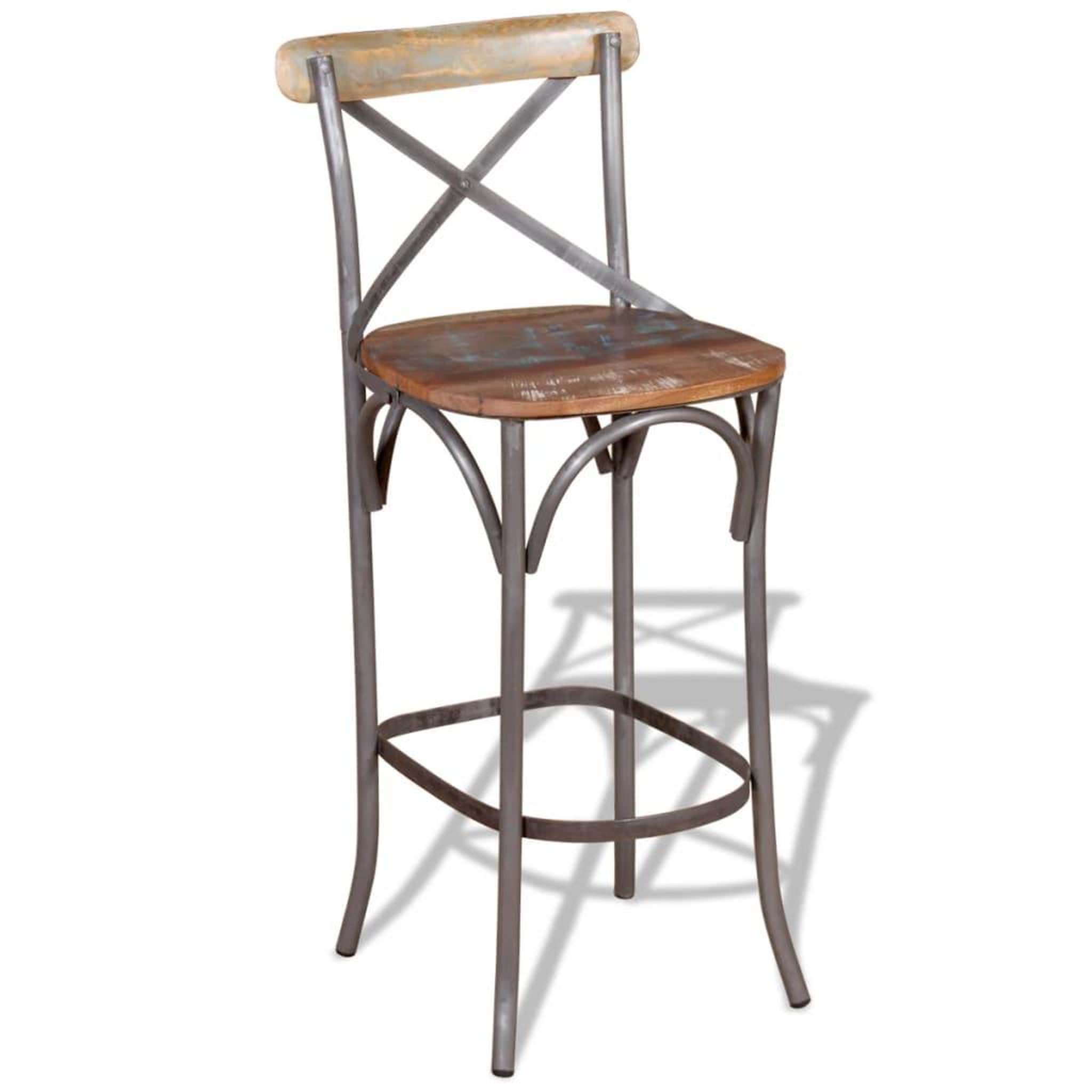 Voir la diapositive 5 : VIDAXL Tabouret de bar bois de recuperation massif