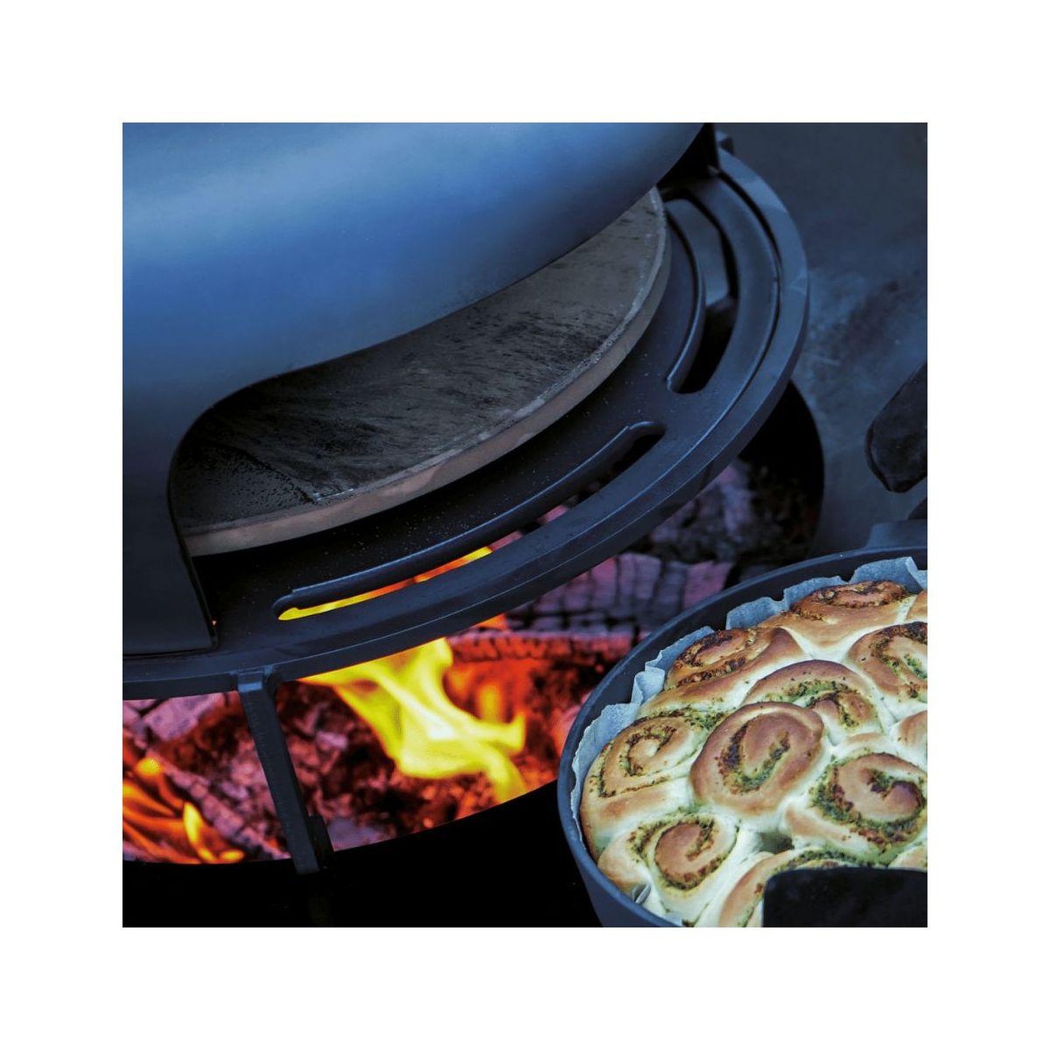 Voir la diapositive 2 : OFYR Grille barbecue oa-po-85 (oven 100 avec pelle + pierre à pizza)