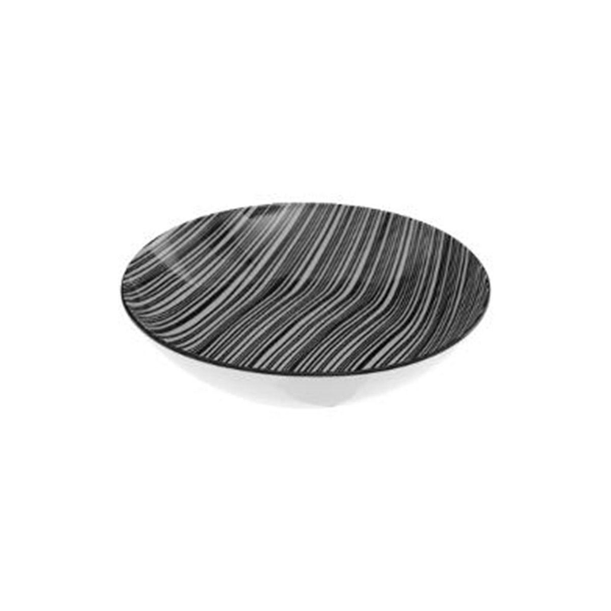 Voir la diapositive 2 : SECRET DE GOURMET Lot de 6 assiettes creuses  bohemia zèbre  20cm noir