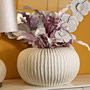 Voir la diapositive 5 : Paris Prix Vase Design Rainuré  Icicle  40cm Crème