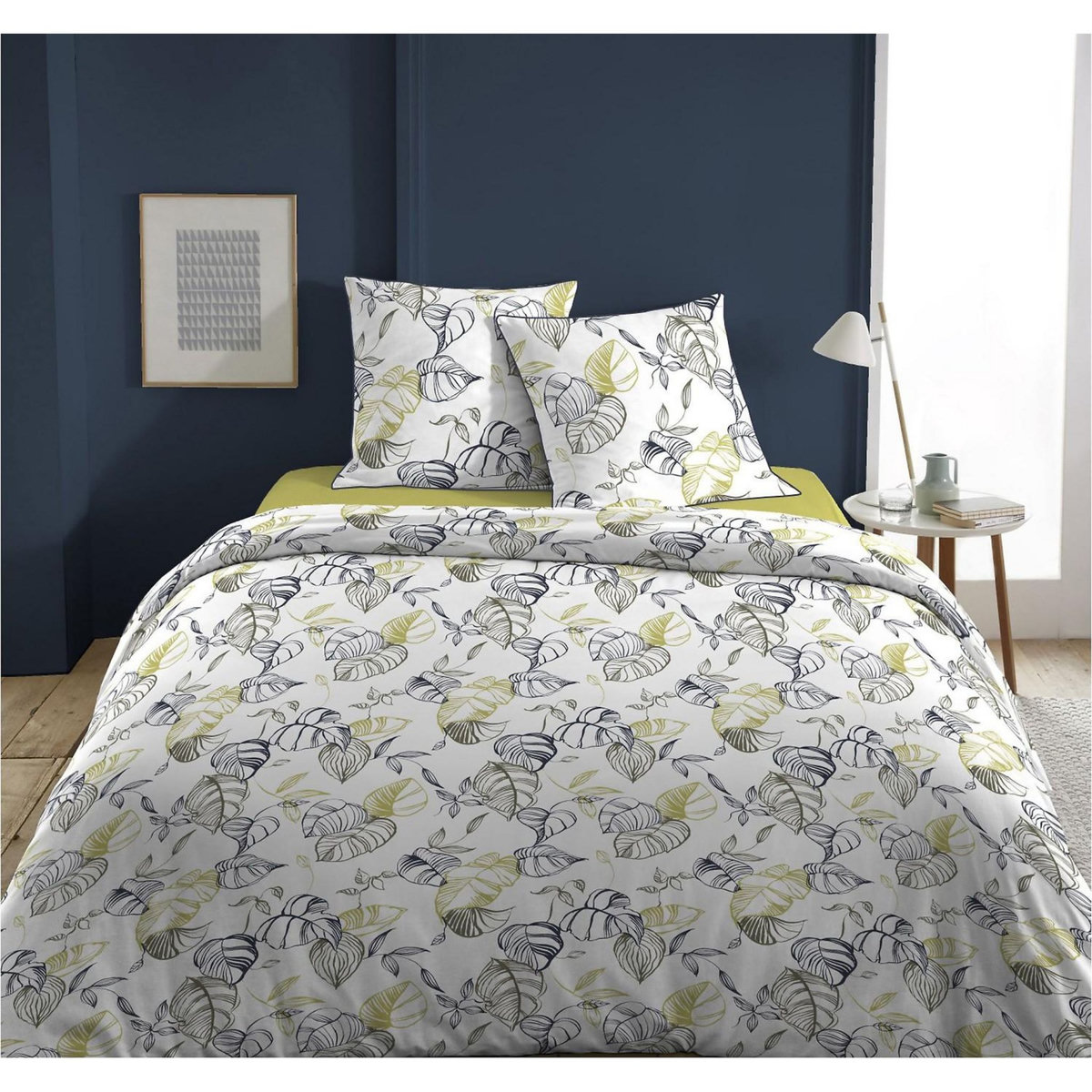 Home collection Parure housse de couette 100% coton 57fils-filo