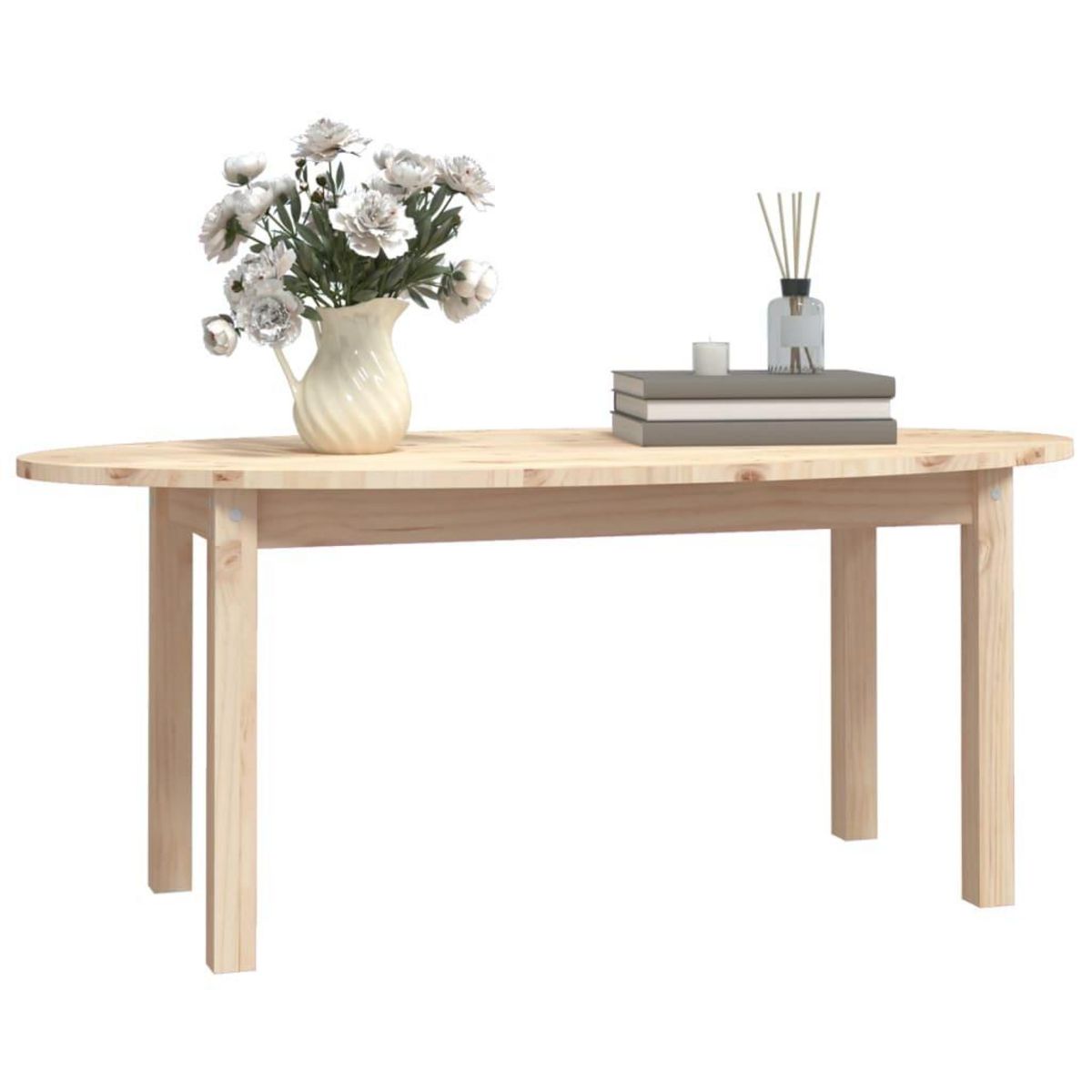 VIDAXL Table basse 110x55x45 cm Bois massif de pin
