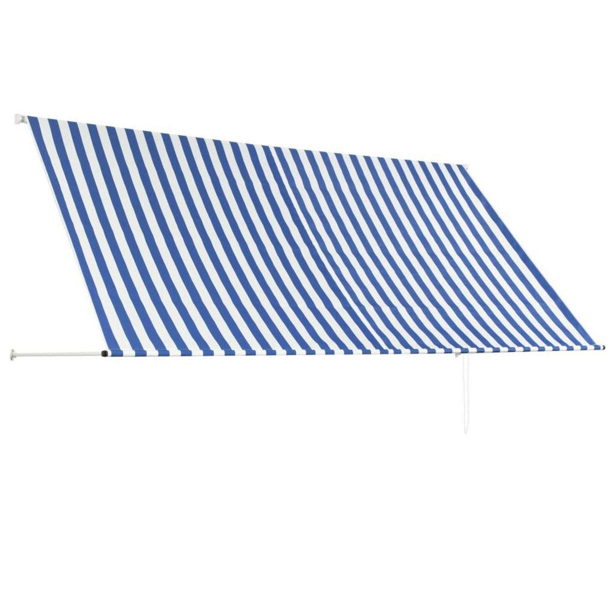 VIDAXL Auvent retractable 300x150 cm Bleu et blanc