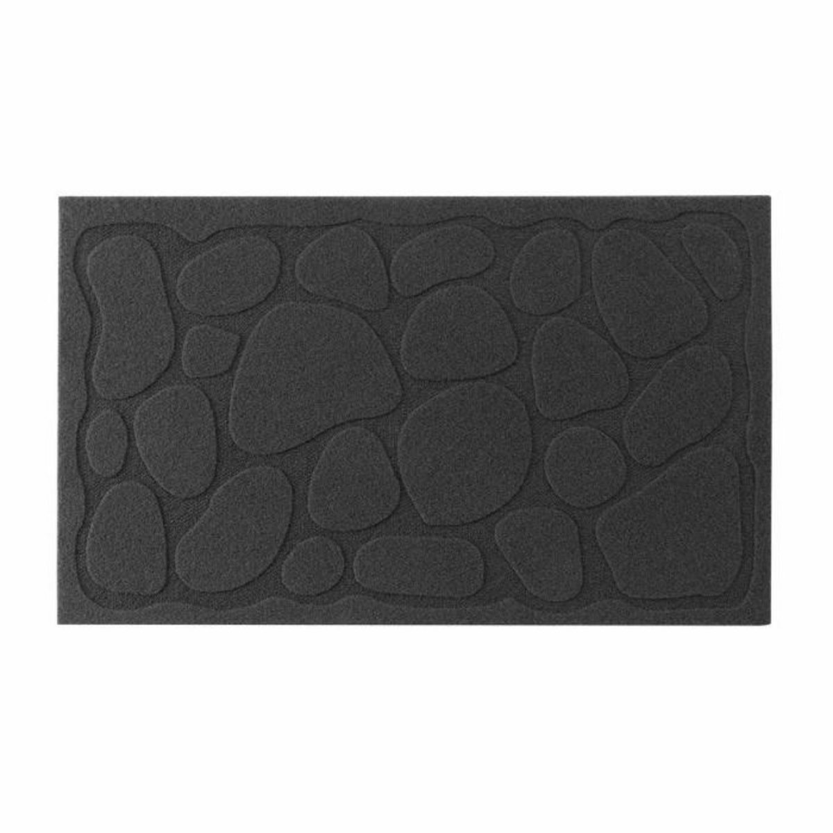 Paris Prix Tapis d'Entrée à Motifs  Graphite  45x75cm Noir