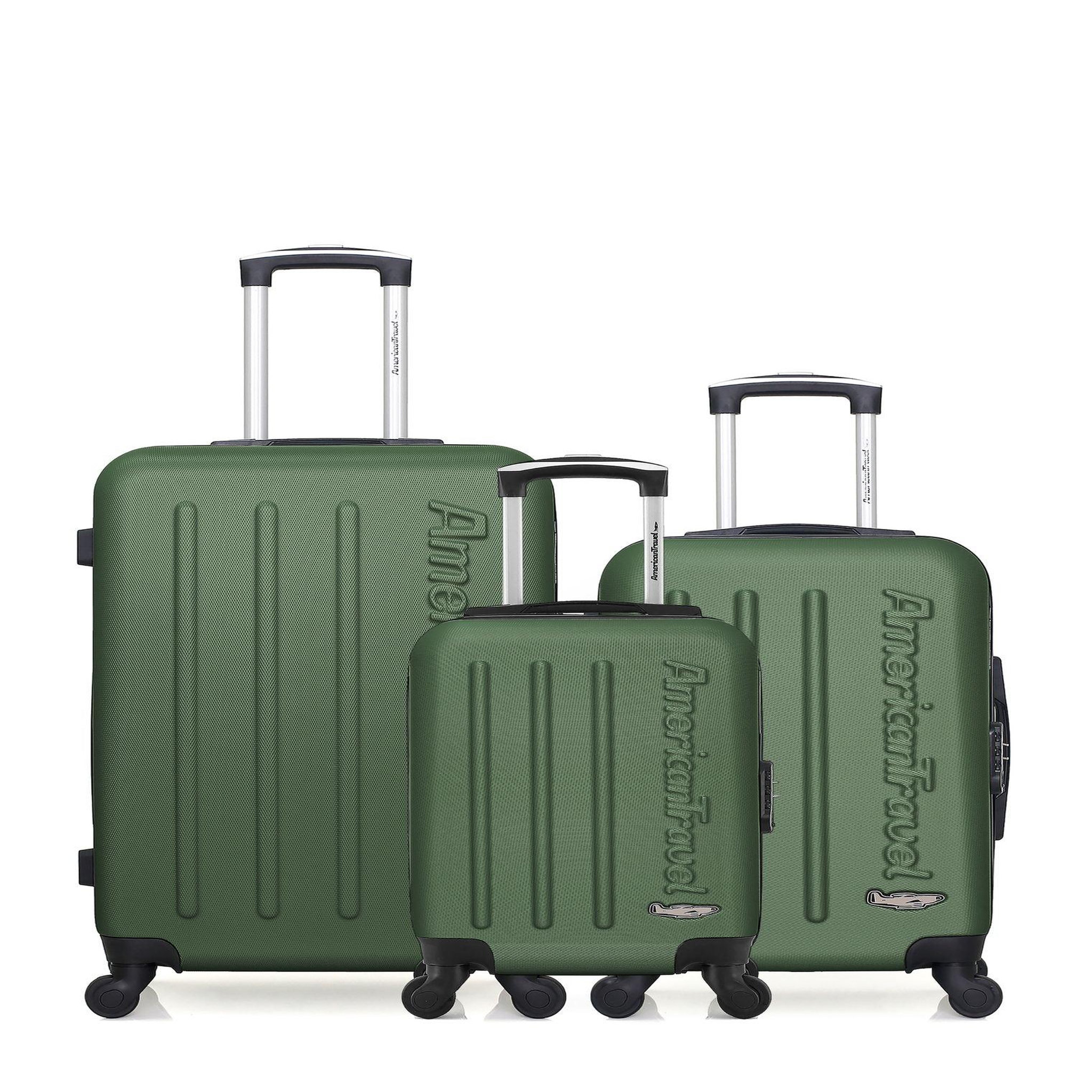AMERICAN TRAVEL American travel - lot de 3 - valise weekend, valise cabine et valise cabine xxs bronx. Coloris disponibles : Gris