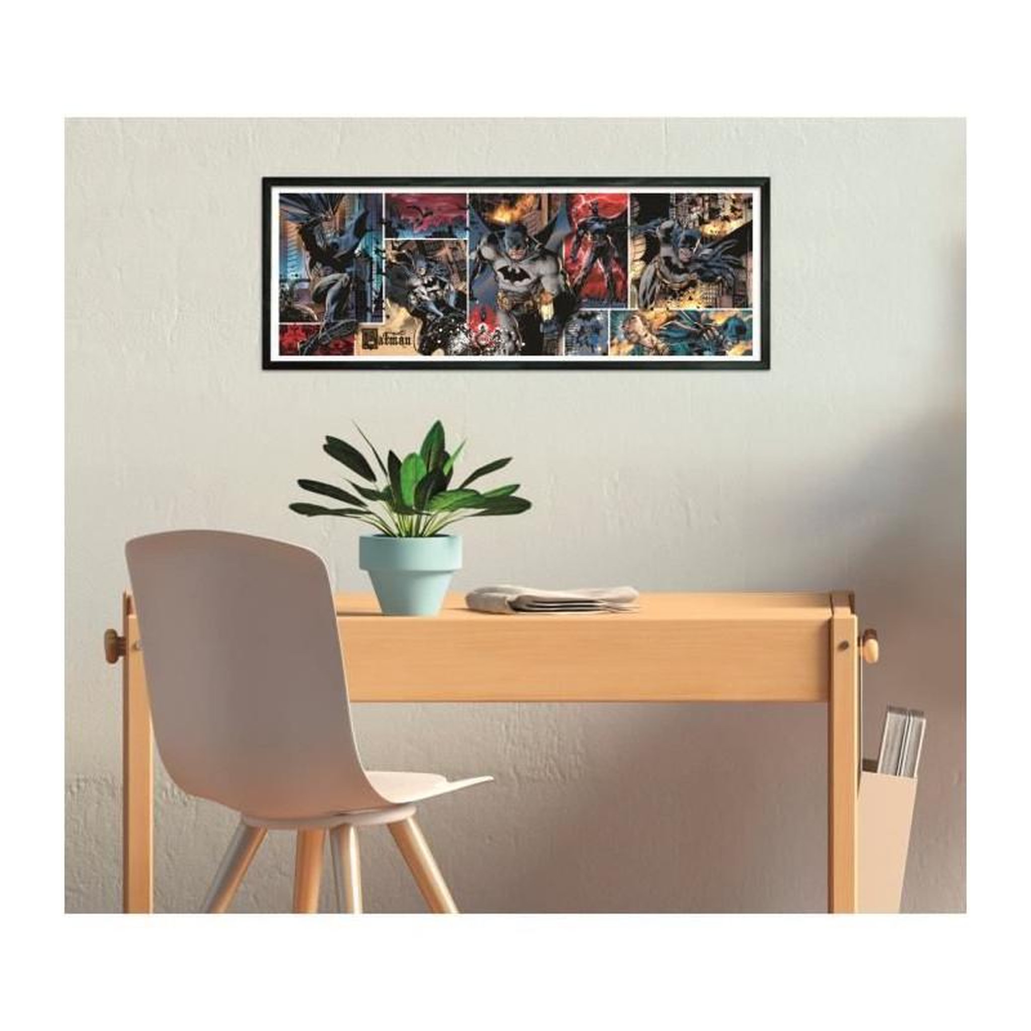 Voir la diapositive 4 : CLEMENTONI Puzzle 1000 pièces Panorama Batman – Puzzle adulte – Format compact – Clementoni