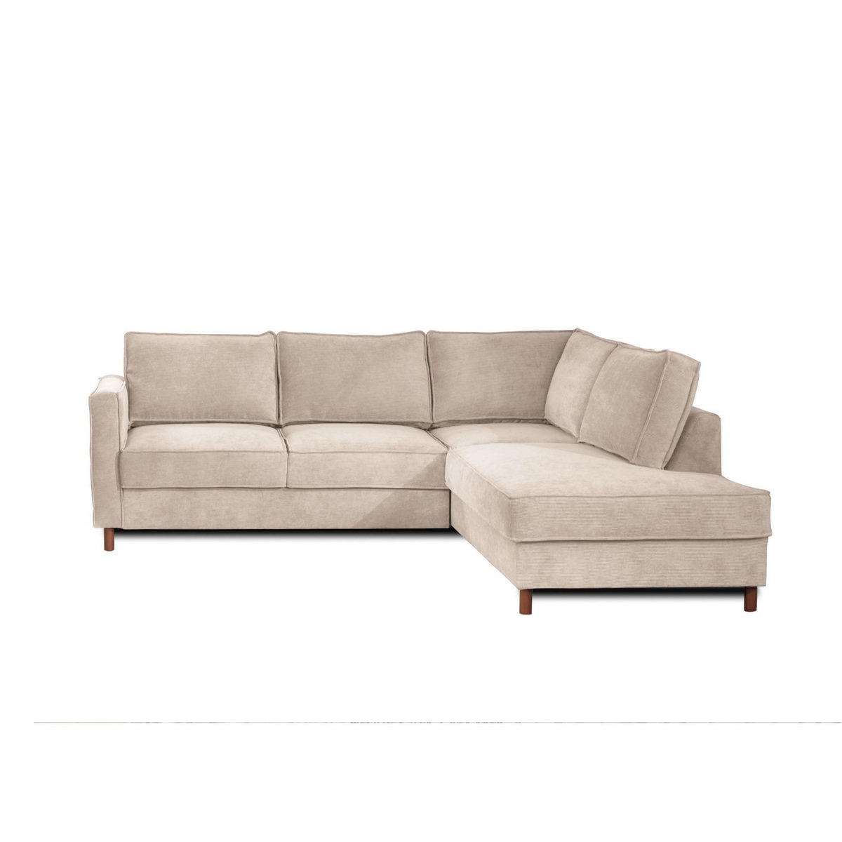 LISA DESIGN Jake - canapé d'angle droit - convertible - 5 places - en velours côtelé