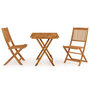 Voir la diapositive 2 : VIDAXL Ensemble a manger de jardin pliable 3 pcs Bois d'acacia solide