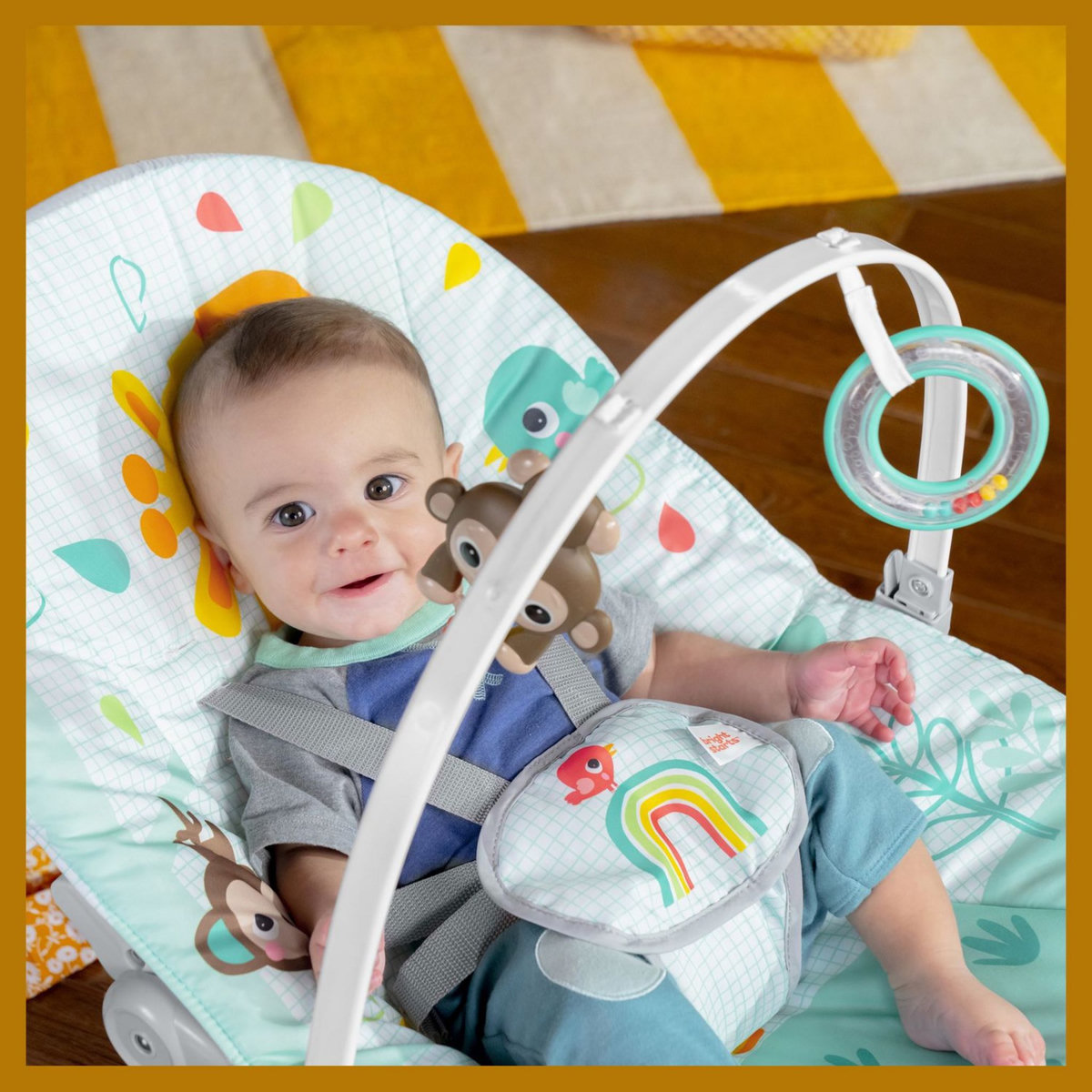 Bright Starts Transat évolutif et siège sauteur bébé Wild Vibes 