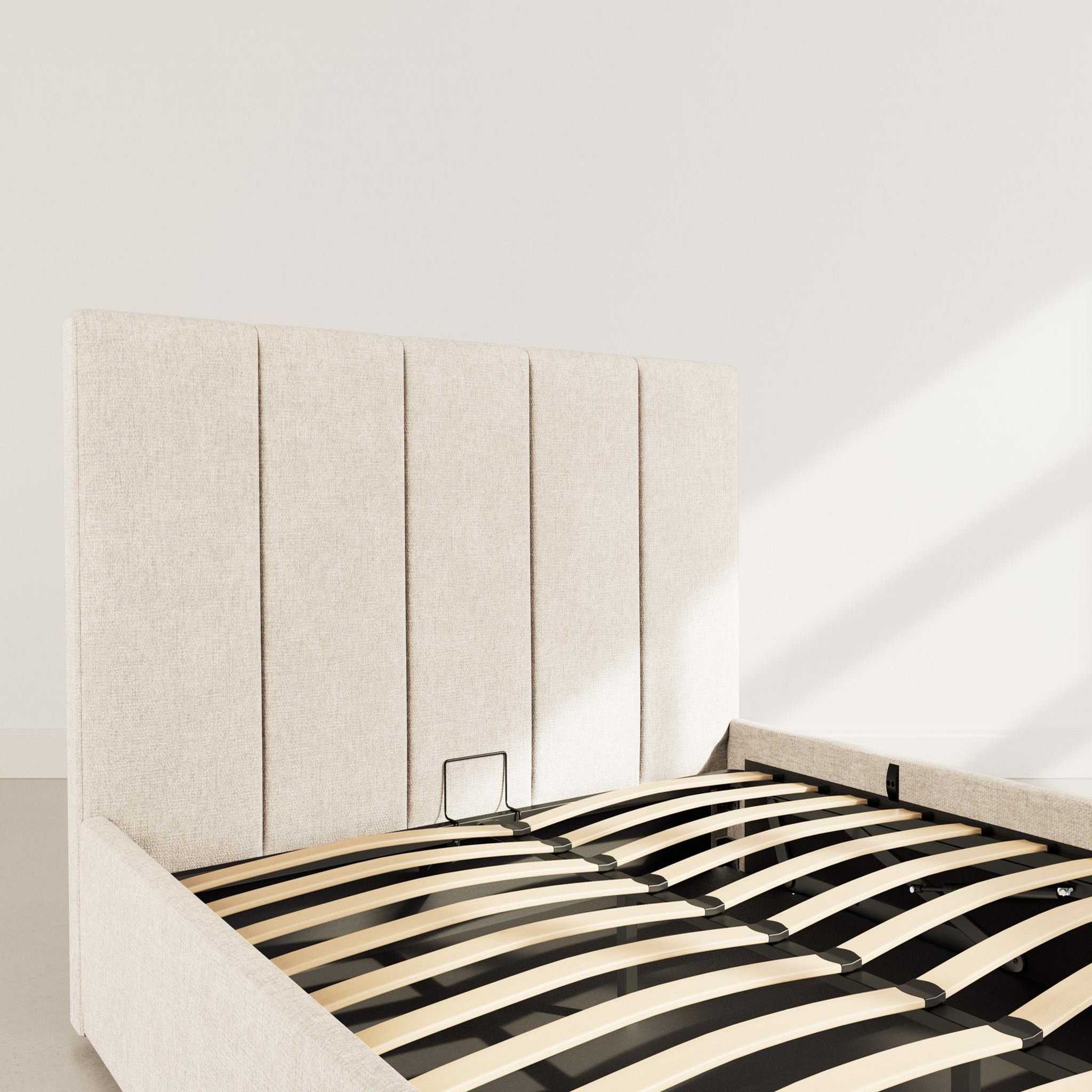 Voir la diapositive 6 : BEST MOBILIER Beanie - lit coffre queen size - 160x200 cm - en velours - sommier inclus