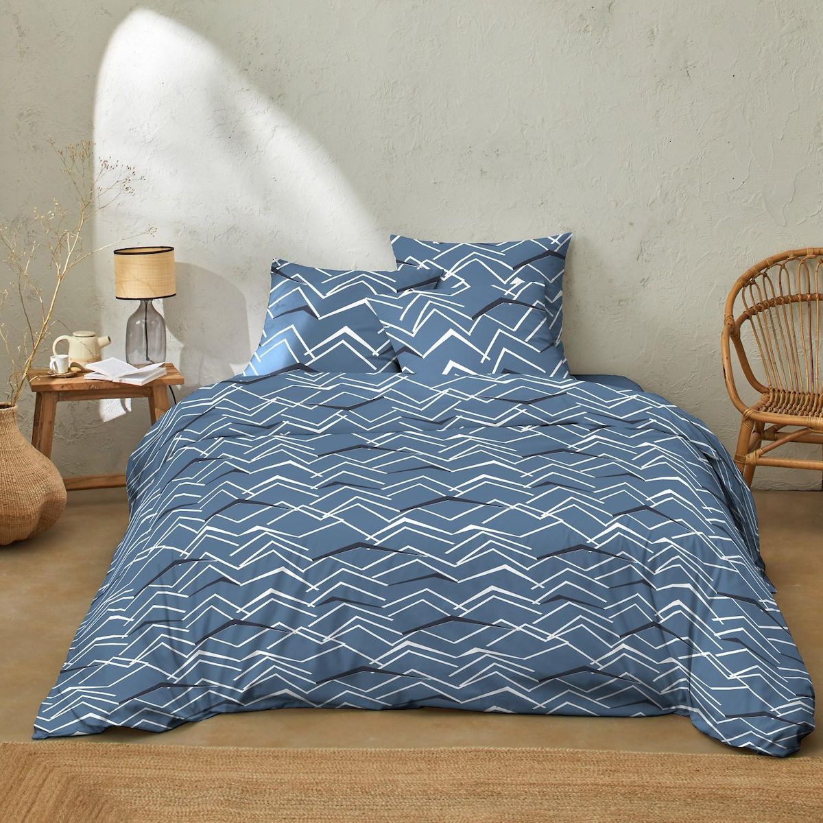 Home collection Parure De Couette 3 Pcs 240x220cm 100% Coton 57 Fils Come On