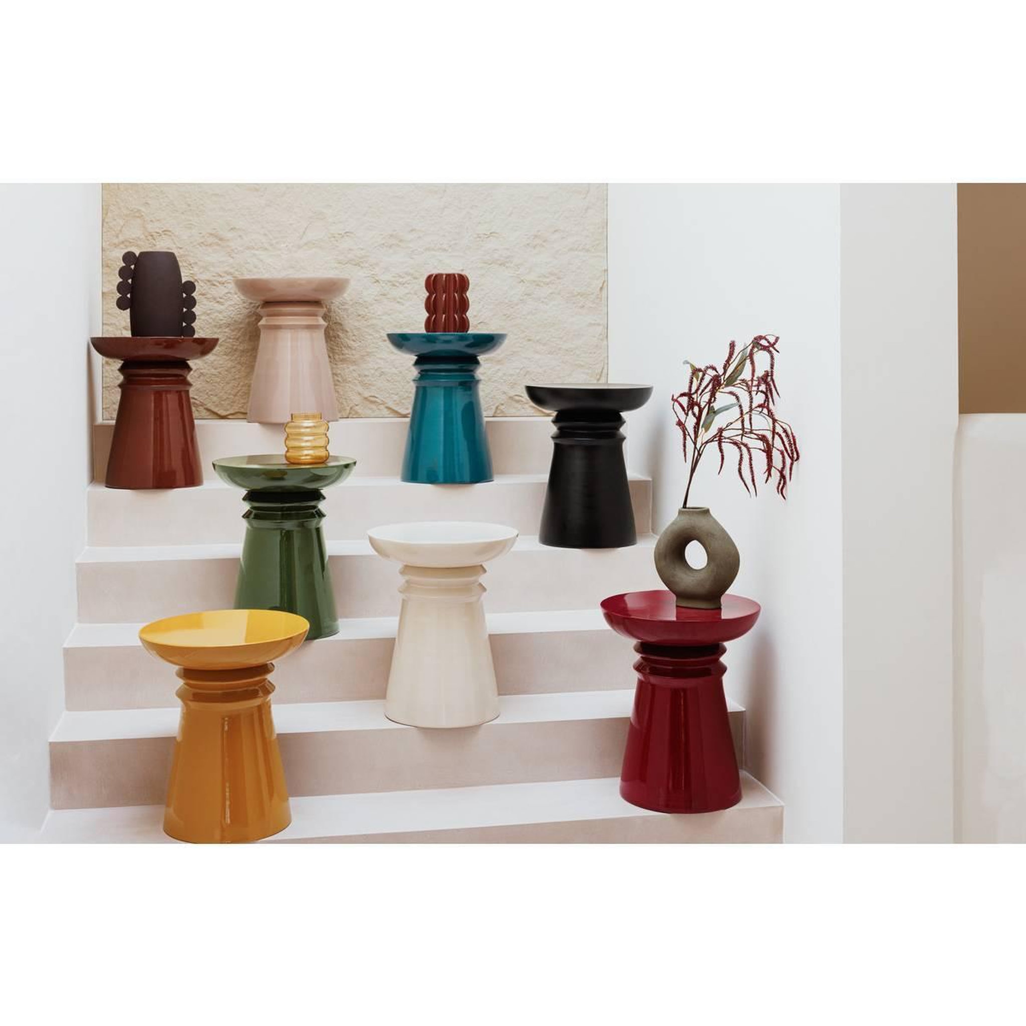 Voir la diapositive 5 : ATMOSPHERA Table d'Appoint Totem  Jaya  43cm Ambre