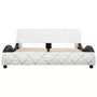 VIDAXL Cadre de lit blanc et noir similicuir 140x200 cm