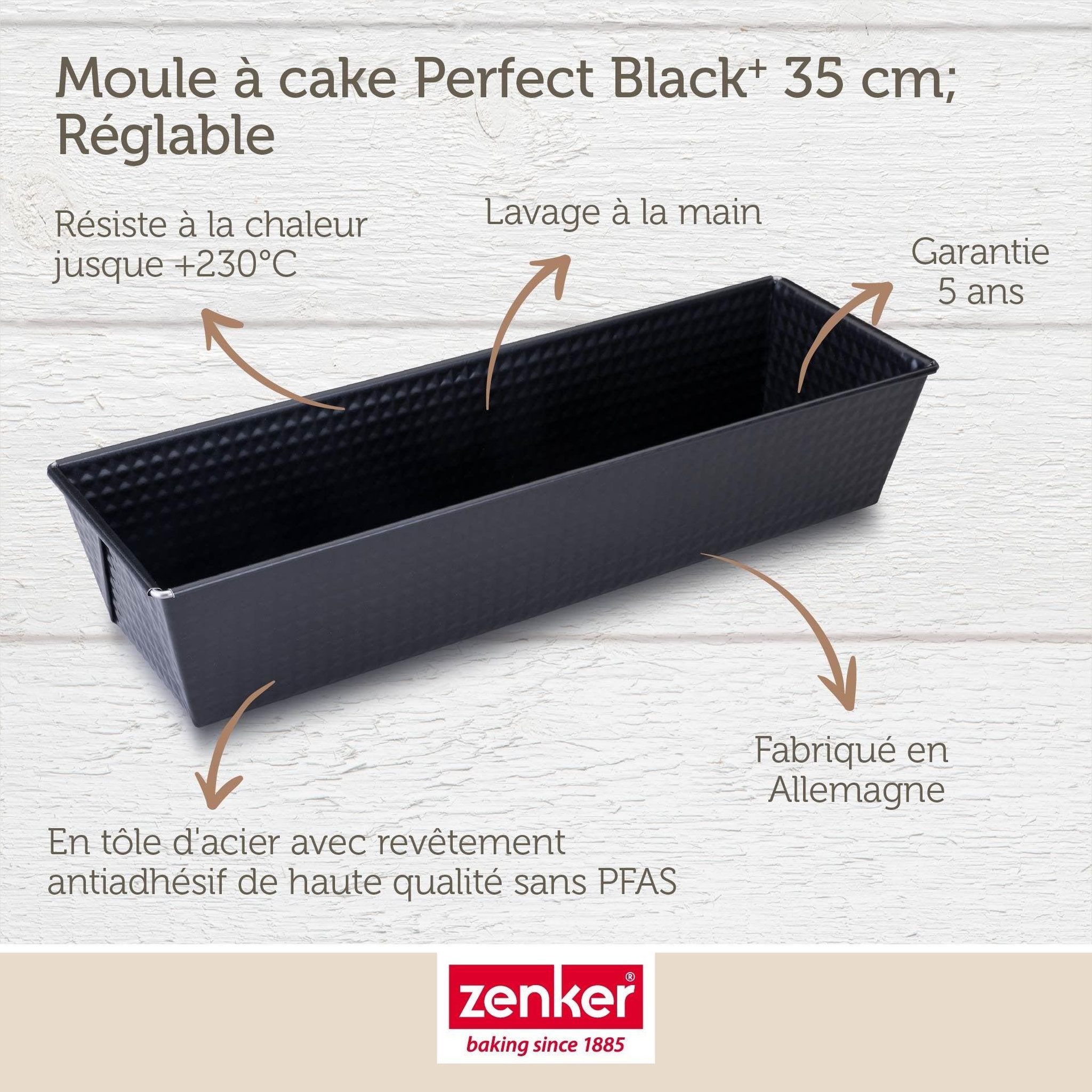 Voir la diapositive 4 : ZENKER Moule à cake 35 x 11,5 x 7 cm zenker perfectback+