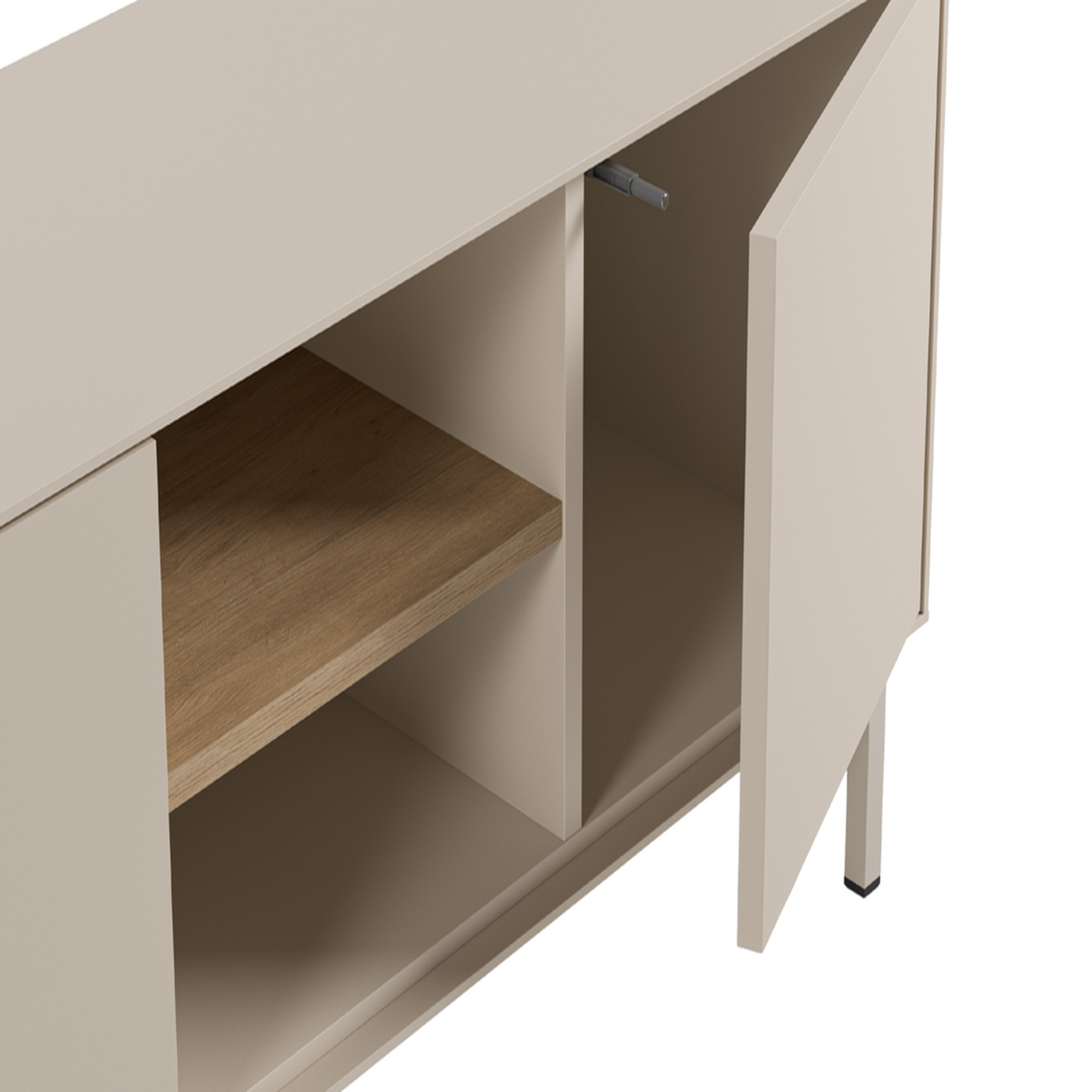 Voir la diapositive 3 : CASANOVA PARIS Eldio - meuble tv 180cm en mélamine beige