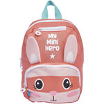 AUCHAN Sac maternelle cape rose lapin