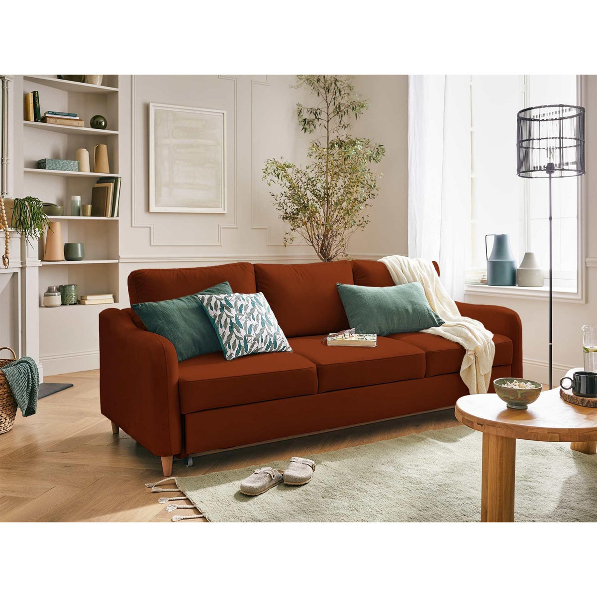 LISA DESIGN Will - canapé 3 places - convertible - en tissu