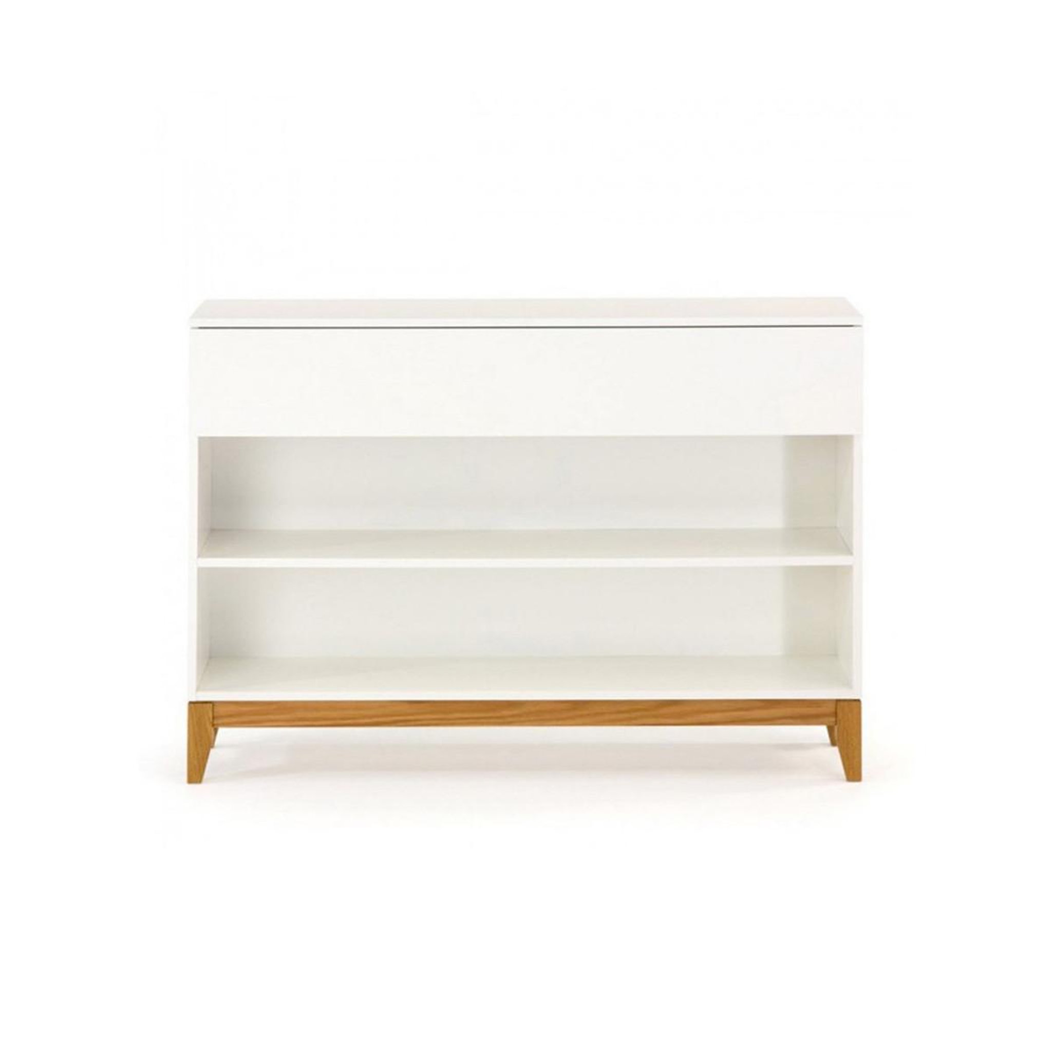 Voir la diapositive 3 : Paris Prix Console 2 niches & 1 tiroir  blanco  120cm blanc