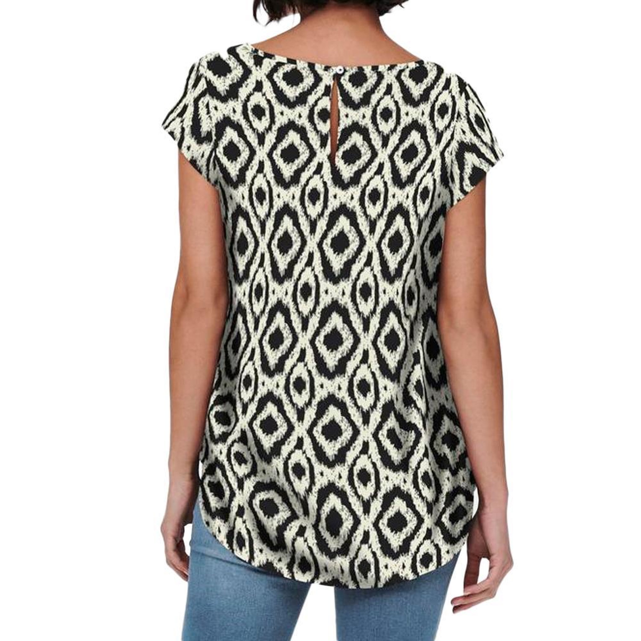 Voir la diapositive 2 : Only Top Noir/Beige  à motifs Femme Only Nova