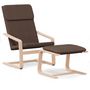 Voir la diapositive 2 : VIDAXL Chaise de relaxation avec repose-pied Marron fonce Tissu