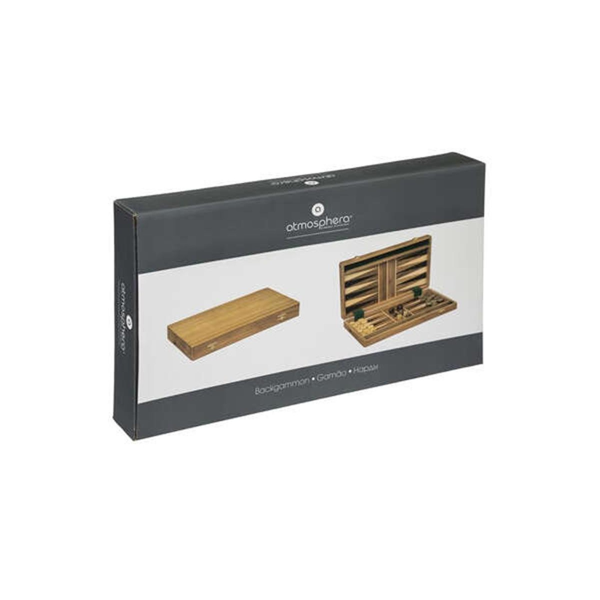 Voir la diapositive 5 : ATMOSPHERA Jeu backgamon déco  bois d'acacia  41cm marron