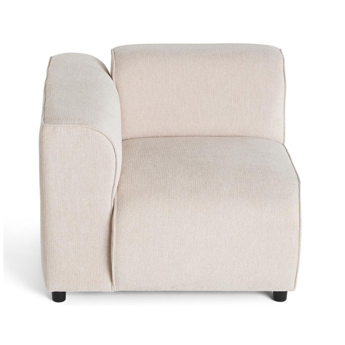 LISA DESIGN Suaro - module d'assise d'angle gauche en tissu texturé