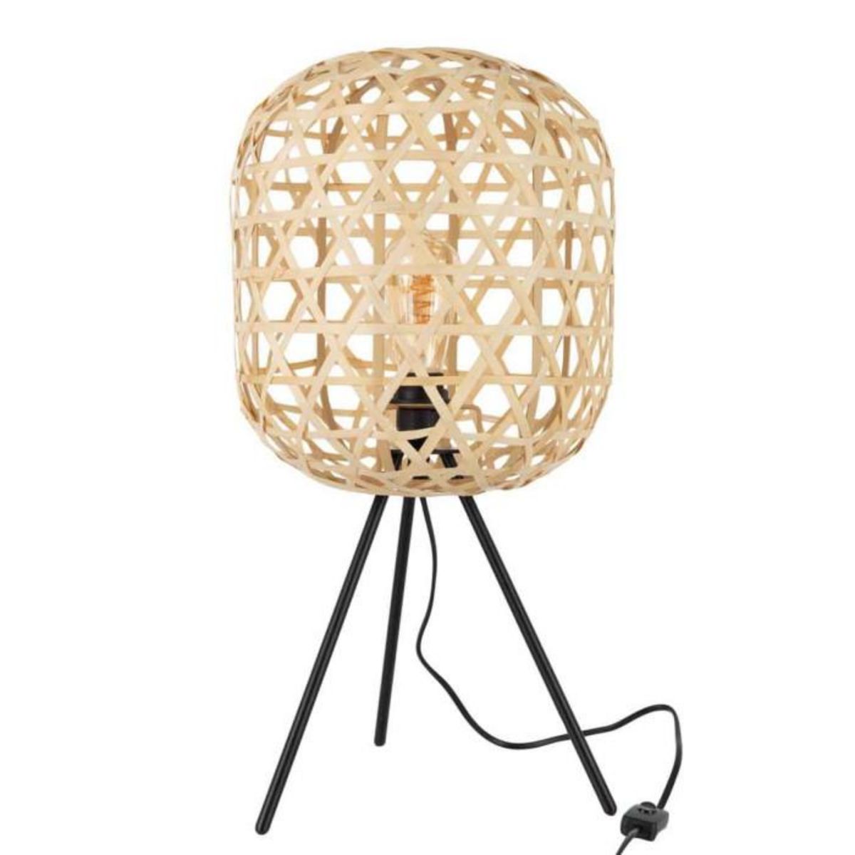 Paris Prix Lampe à Poser Trépied Design  Axoa  59cm Naturel